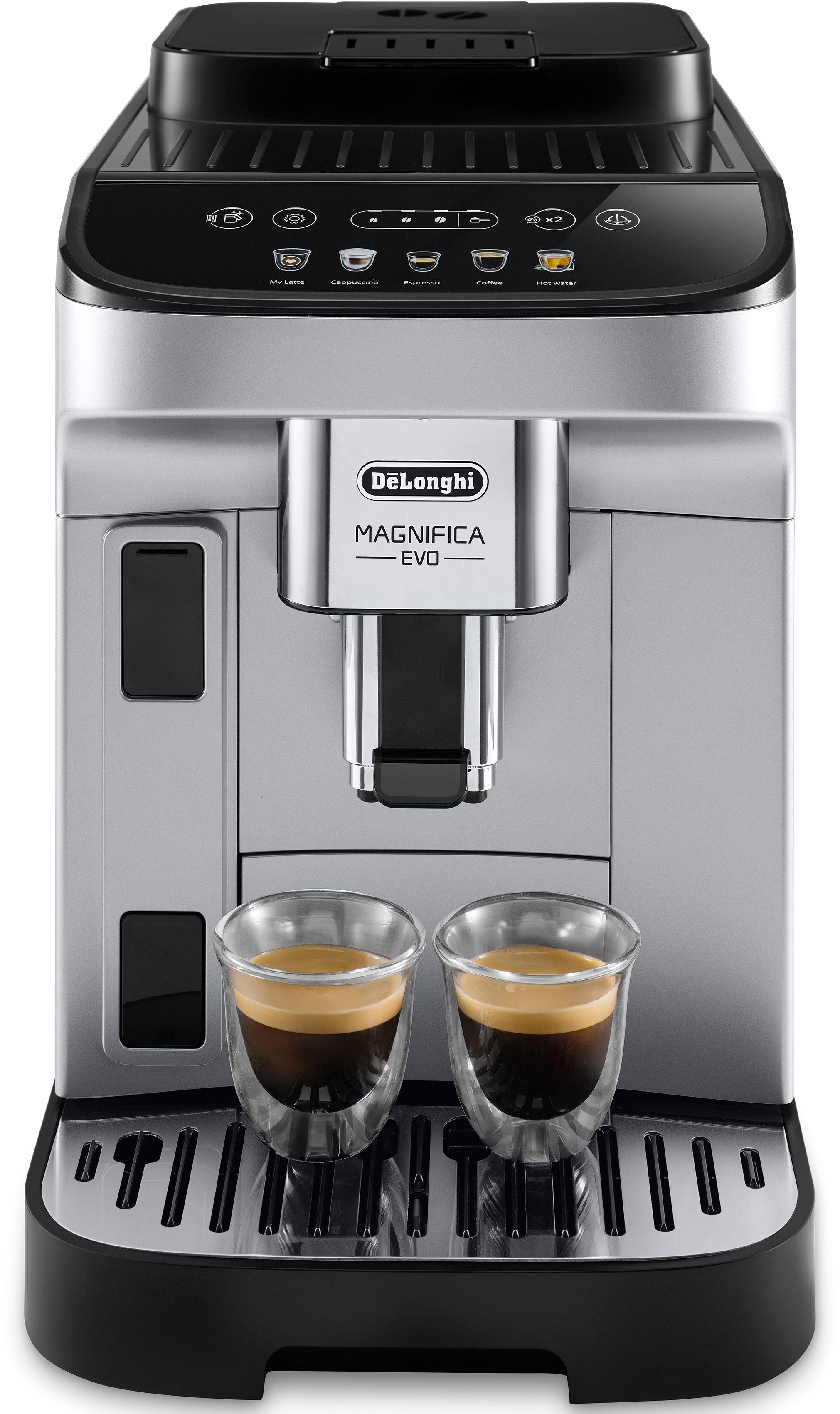 De'Longhi Kaffeevollautomat Magnifica Evo ECAM 290.61.SB, mit LatteCrema Milchsystem, Silber/Schwarz