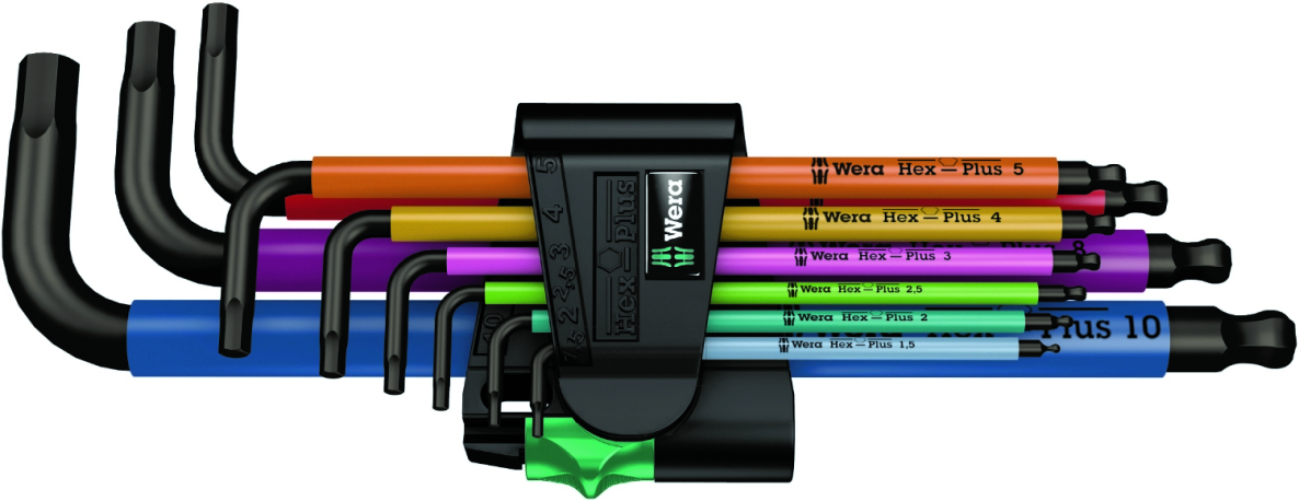 Jeu de clés Allen Wera 05073593001 950 SPKL/9 SM N MULTICOLORE MÉTRIQUE, BLACKLASER