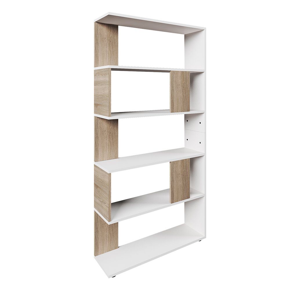 Vicco Raumteiler Bücherregal Standregal Groß Weiß Sonoma