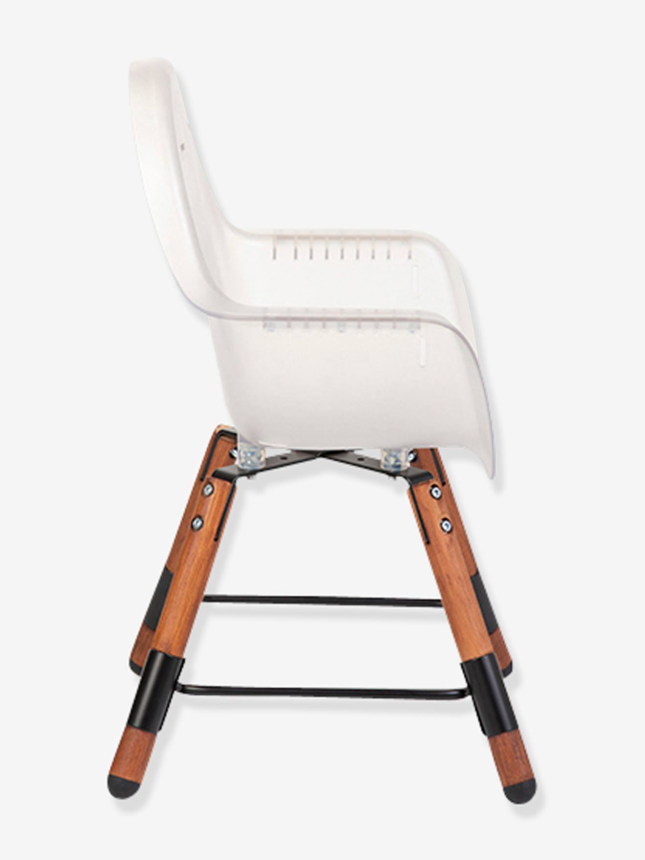 Chaise haute Evolu 2 + arceau CHILDHOME transparent naturel