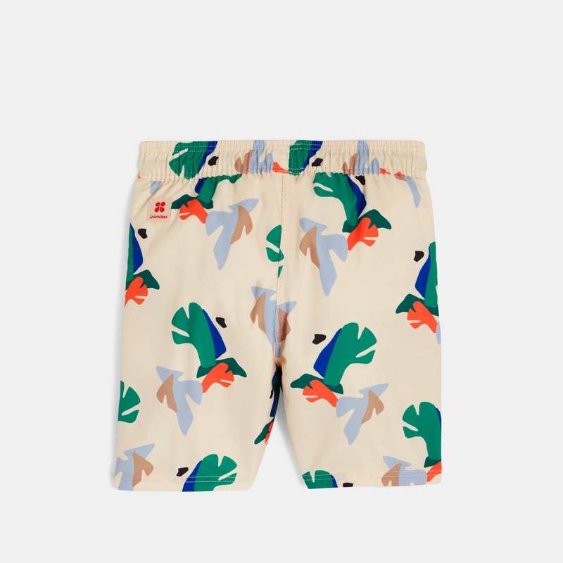 Short de bain garçon beige à motifs feuilles géométriques Catimini