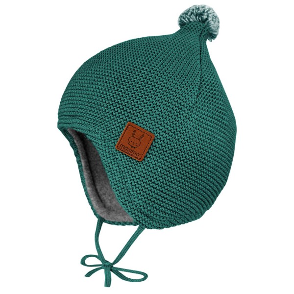 maximo - Baby-Mütze Ausgenäht mit Bommel - Mütze