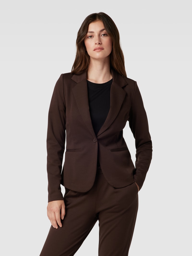 Blazer mit Paspeltaschen Modell 'KATE' in dunkelbraun