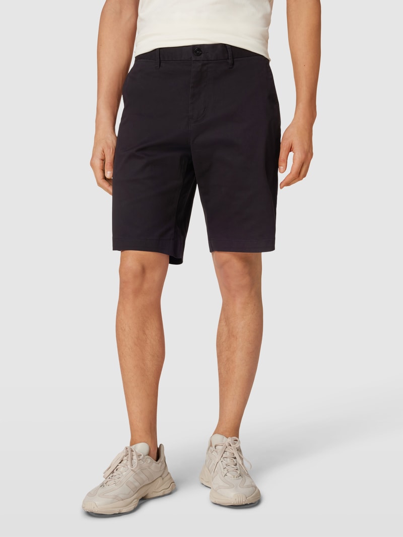 Chino-Shorts mit französischen Eingrifftaschen Modell 'HARLEM' in schwarz