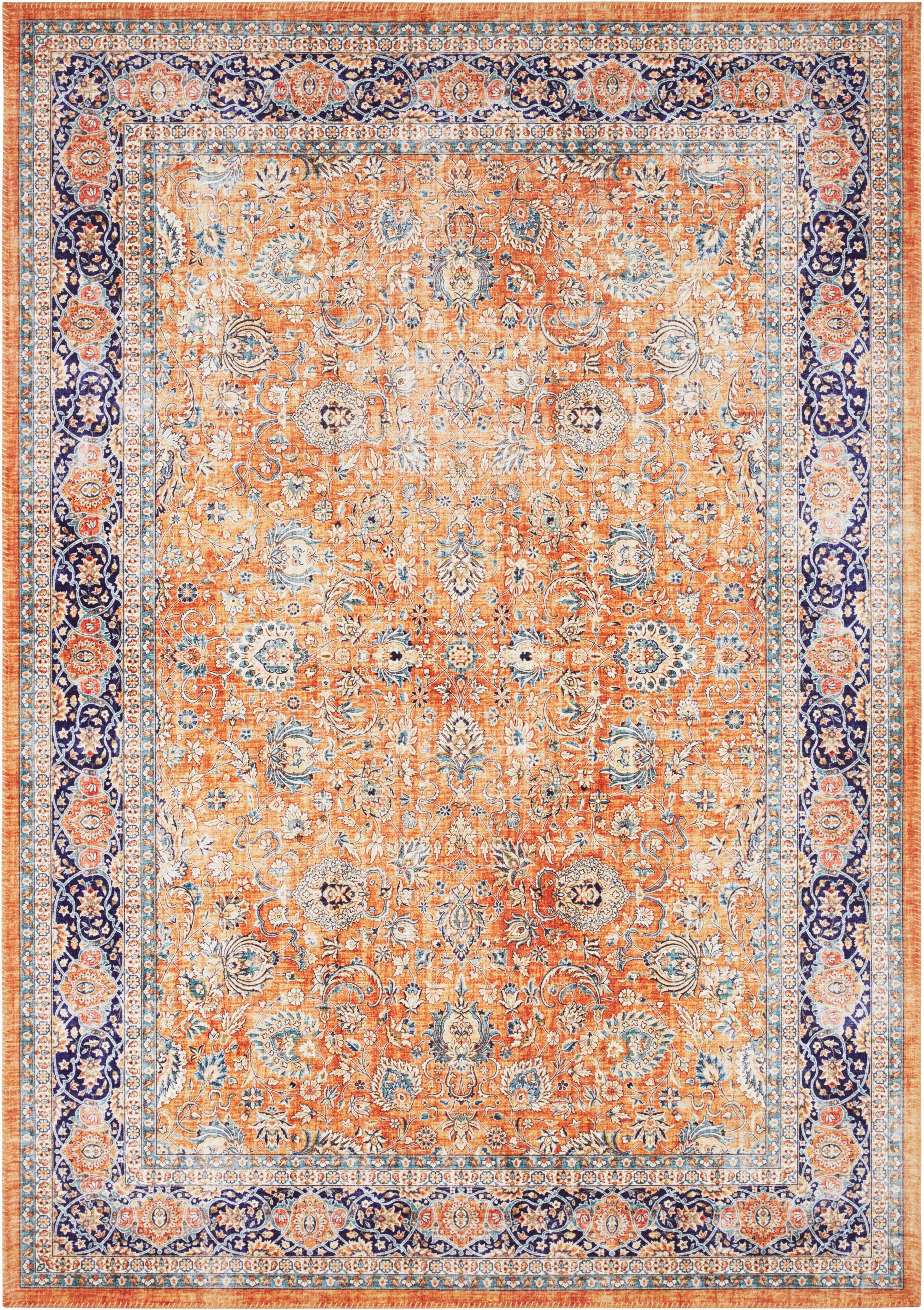 Teppich Keshan Maschad, ELLE DECORATION, rechteckig, Höhe: 5 mm, Orientalisch, Orient, Kurzflor, Vintage, Wohnzimmer, Schlafzimmer