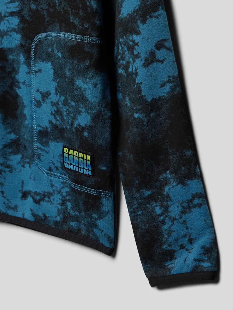 Hoodie mit Allover-Muster in blau
