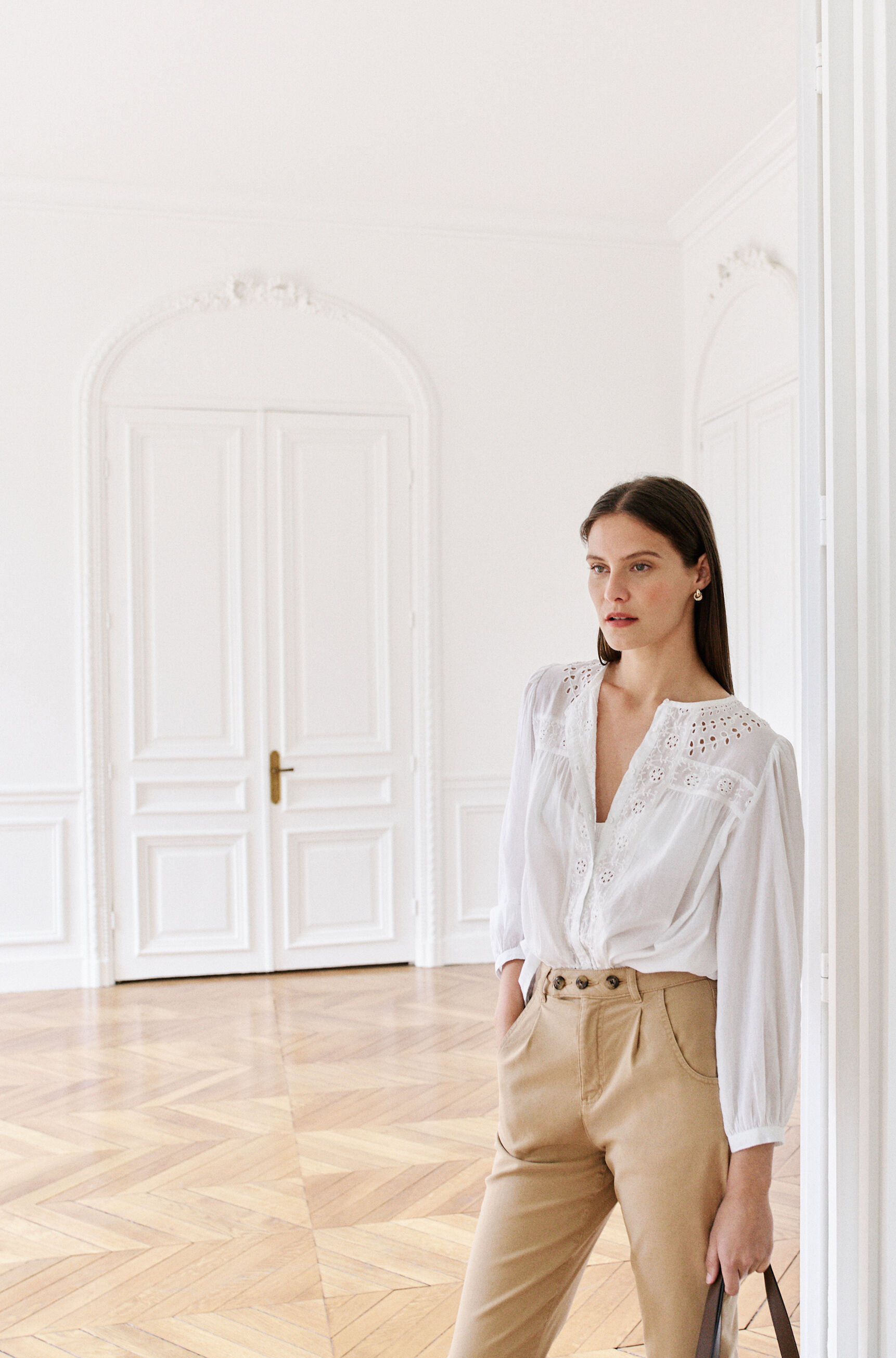 chemisier brady blanc femme