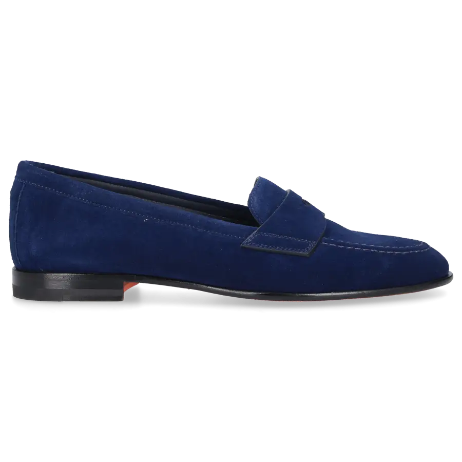 Santoni - Loafer 59962 Veloursleder - blau