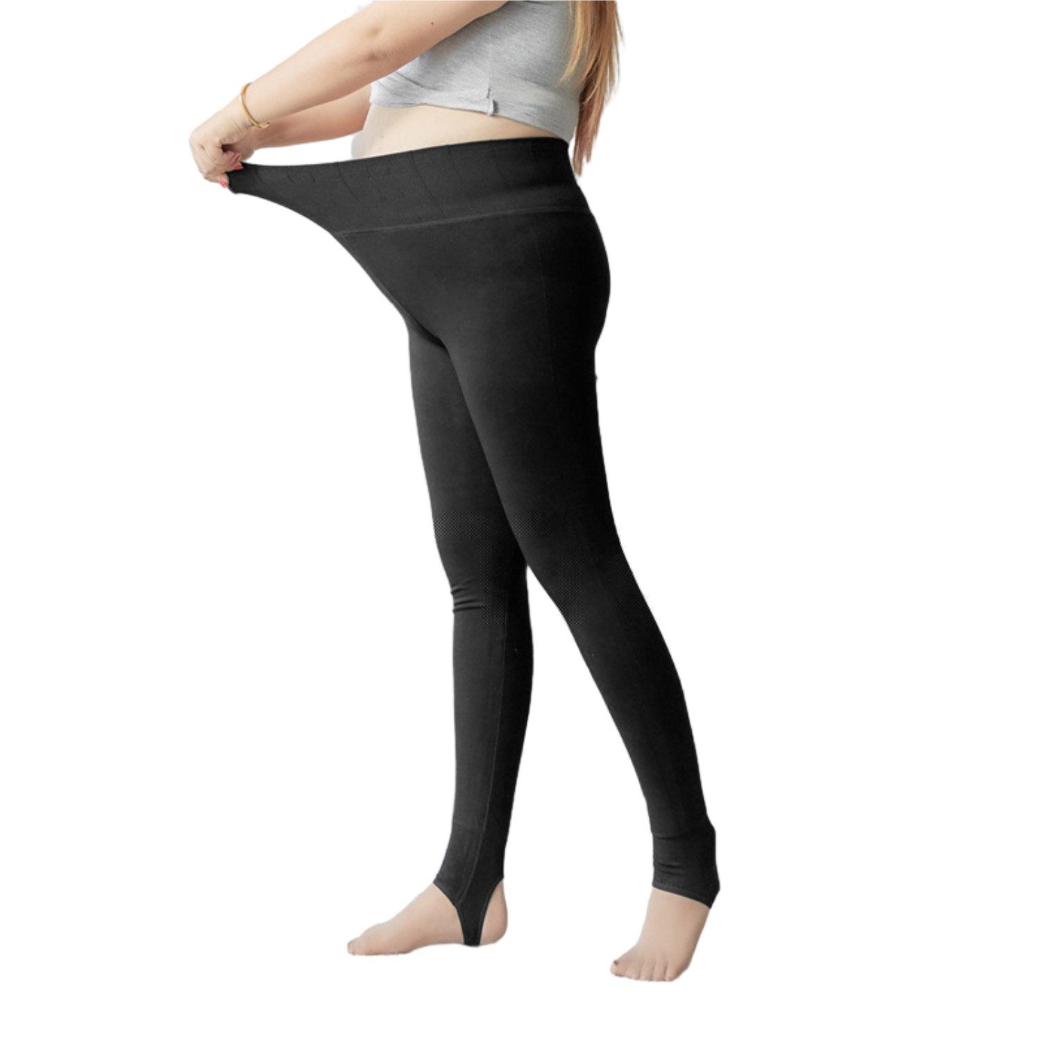 TOPMELON Thermoleggings Warme Fleece-gefütterte Winter-Leggings für Damen