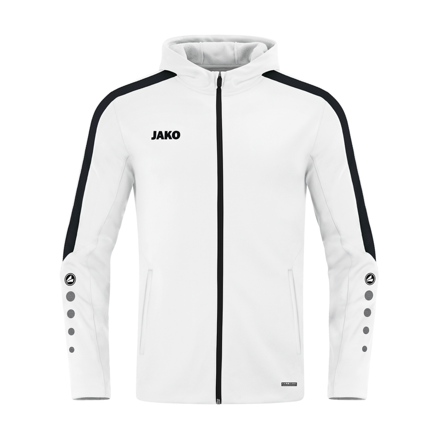 JAKO Power Kapuzenjacke Weiss Schwarz F000