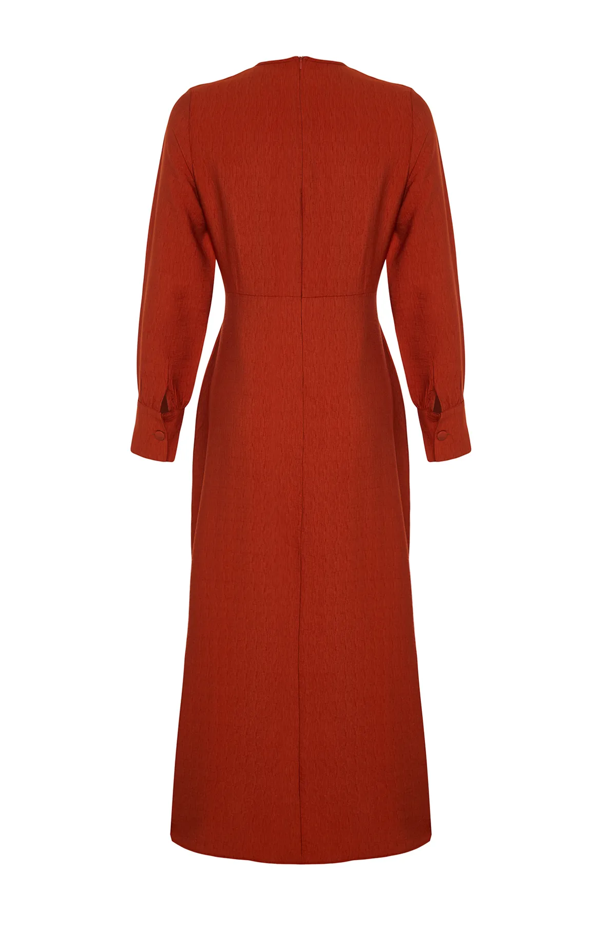 Trendyol Modest  Gefliestes Taillenband, detailliertes Webkleid TCTSS23EB00221