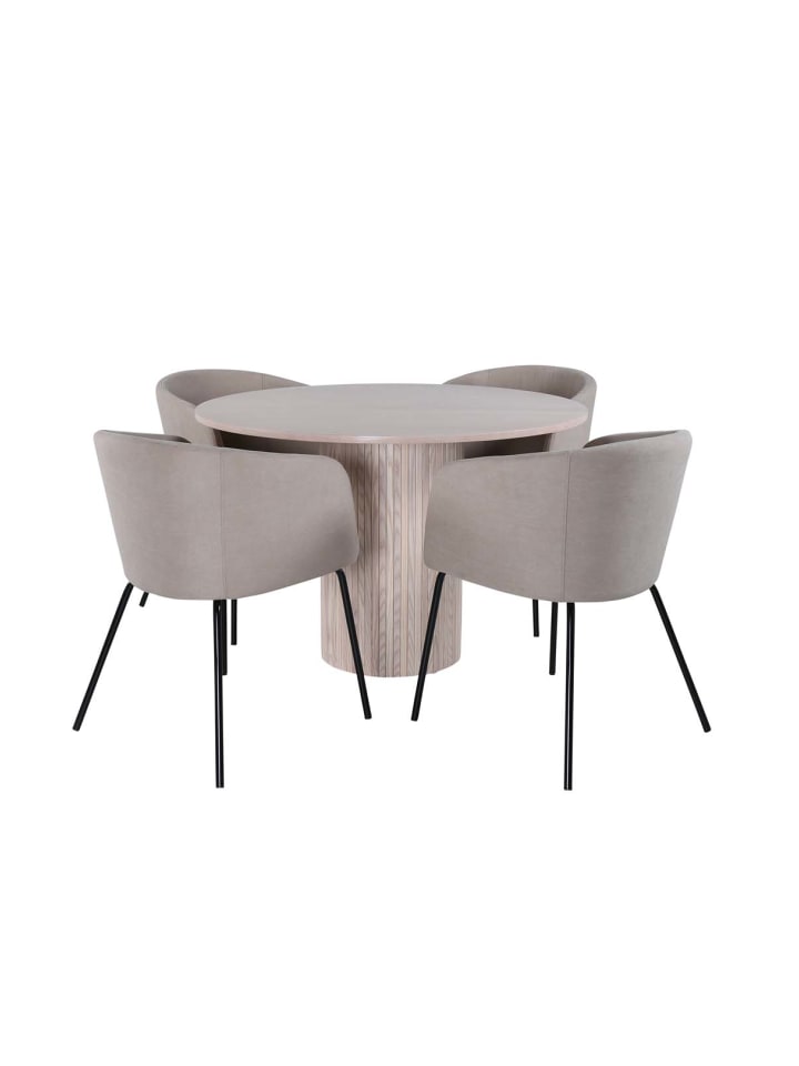 ebuy24 Essgruppe Bianca 2 (5-teilig) Whitewash 110 x 110 cm günstig kaufen onesize
