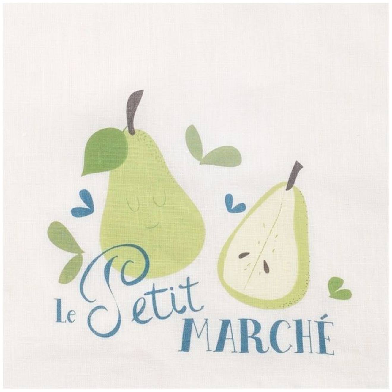 Bavoir élastiqué lin et coton bio* Le Petit Marché beige