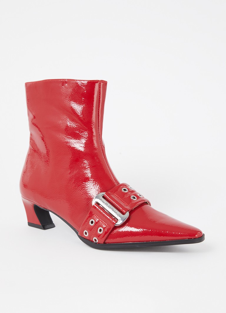 Steve Madden Extendo čizme za gležanj s patentiranom završnom obradom i kopčom