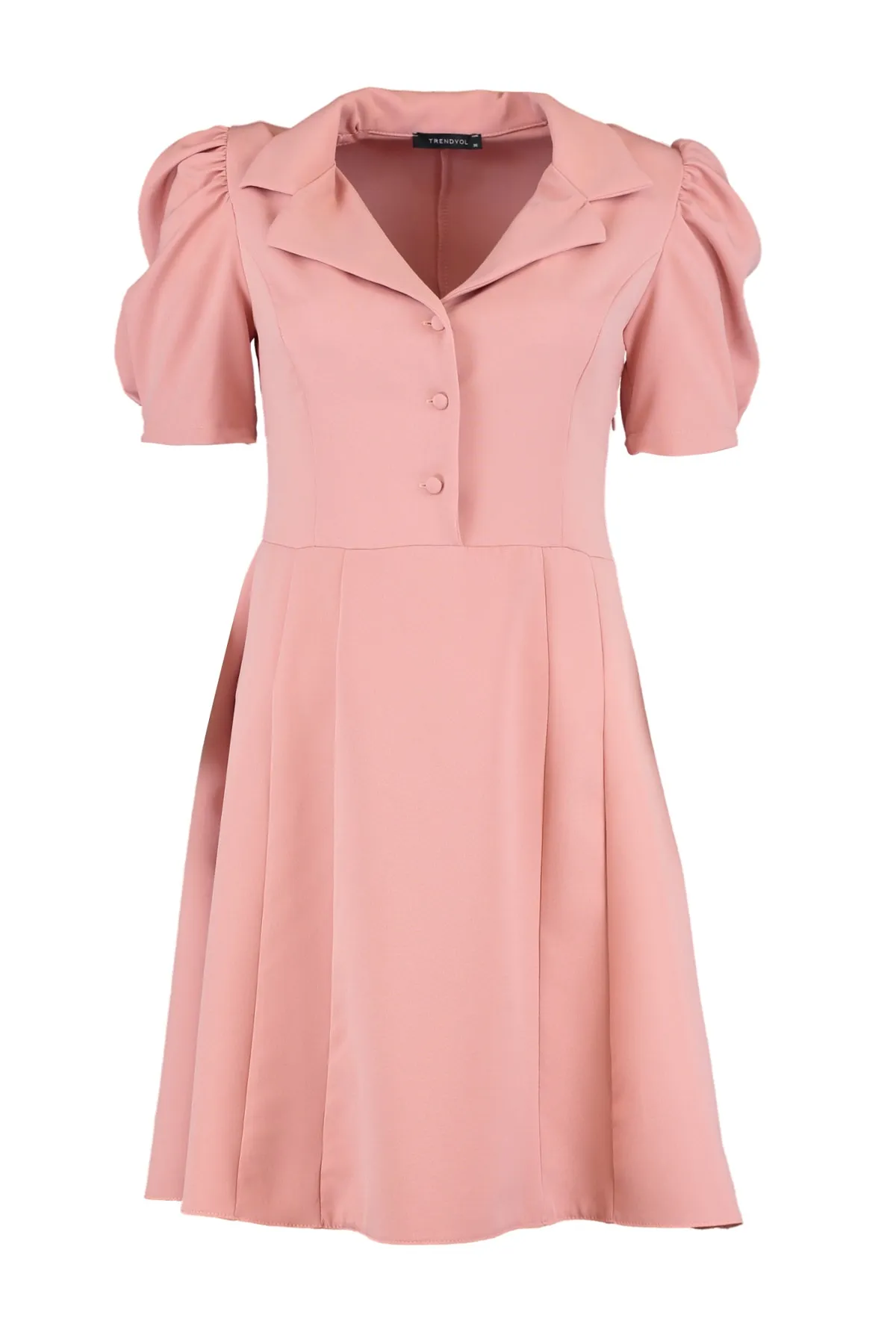 Trendyol Collection  Dusty Rose gewebtes Kleid mit Ballonärmeln TWOSS20EL1999