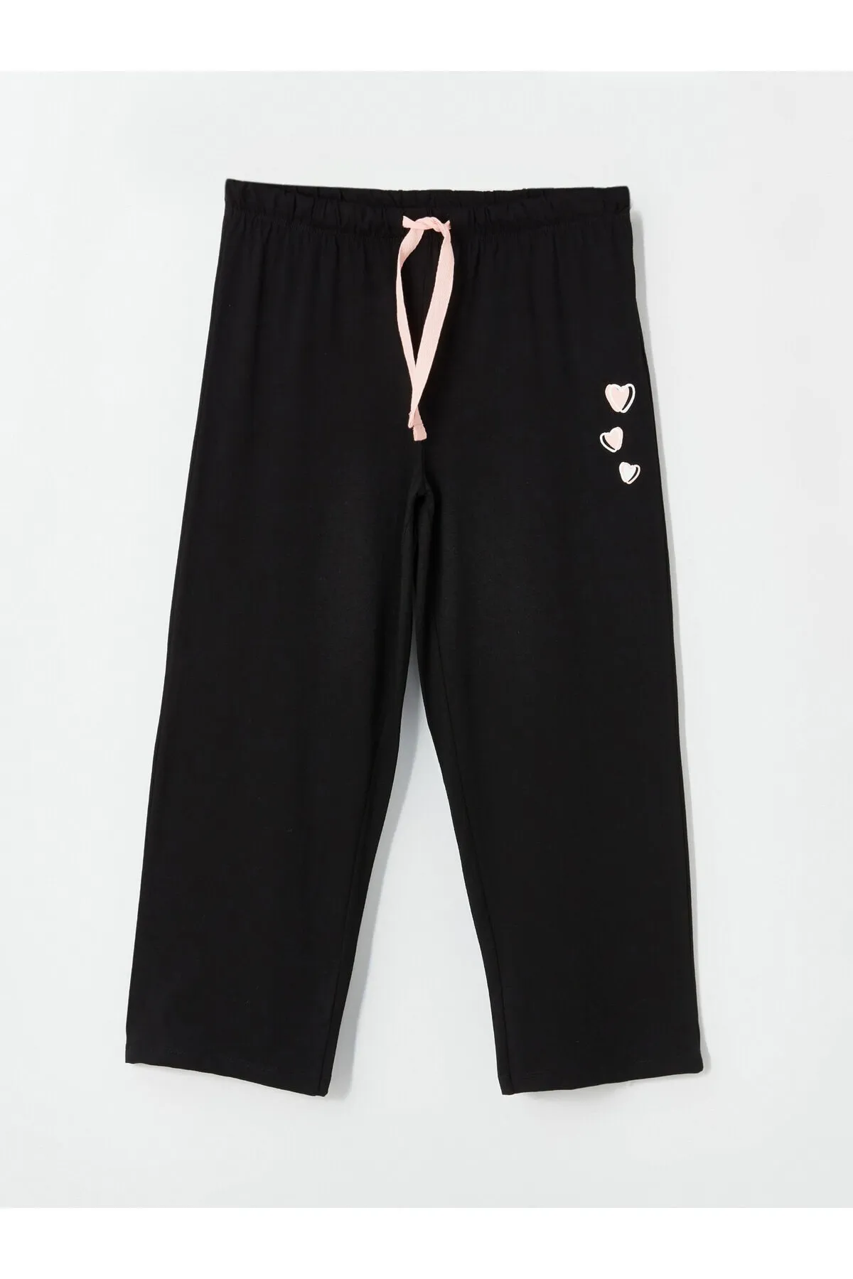 LC Waikiki  Bedrucktes Kurzarm-Capri-Pyjama-Set für Damen mit Rundhalsausschnitt