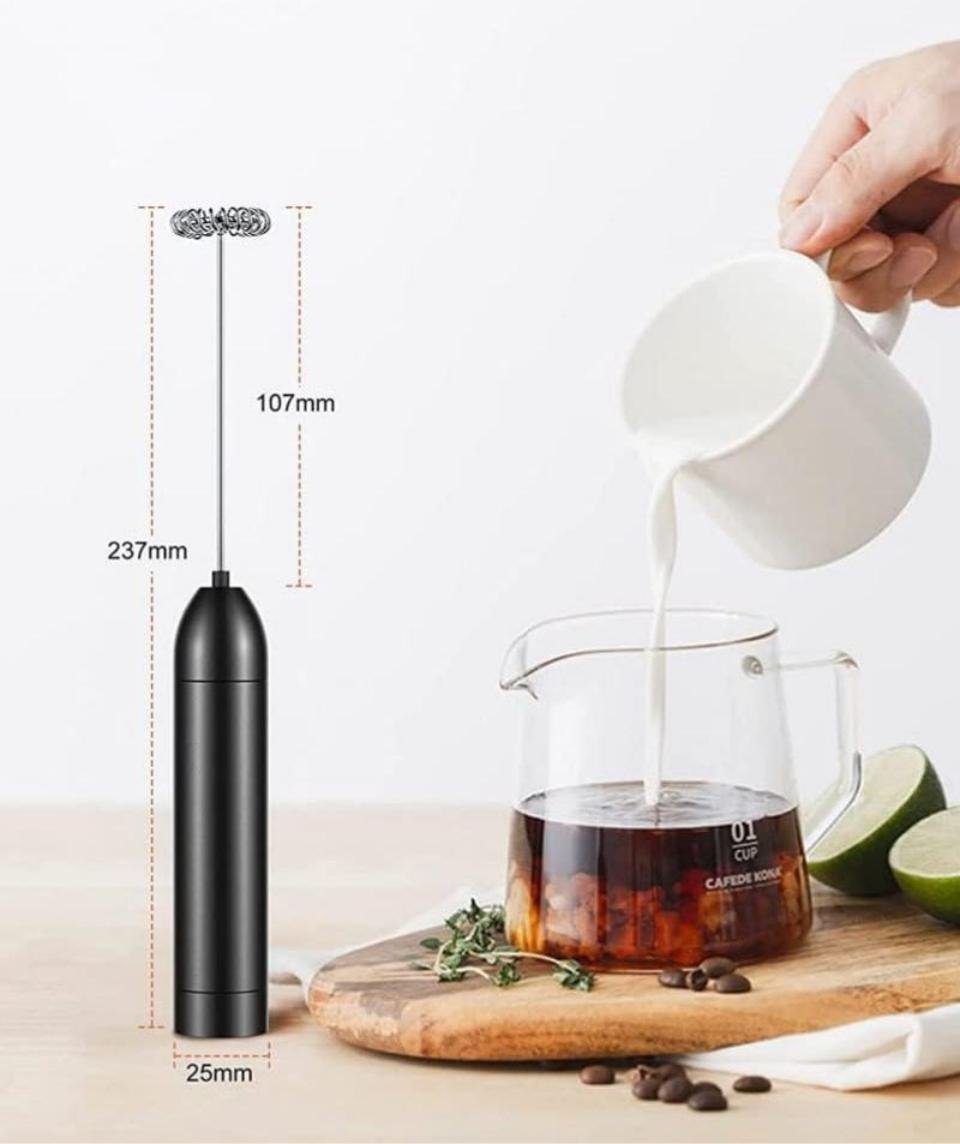 KLLGIA Milchaufschäumer Milchaufschäumer Stab Milchschäumer tragbarer Kaffeebese