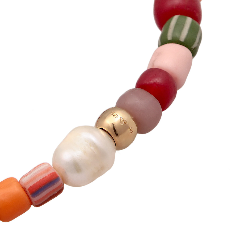Elli Elli Bracelet Femmes Perles de verre multicolores avec Perles de culture d'eau do Bracelet