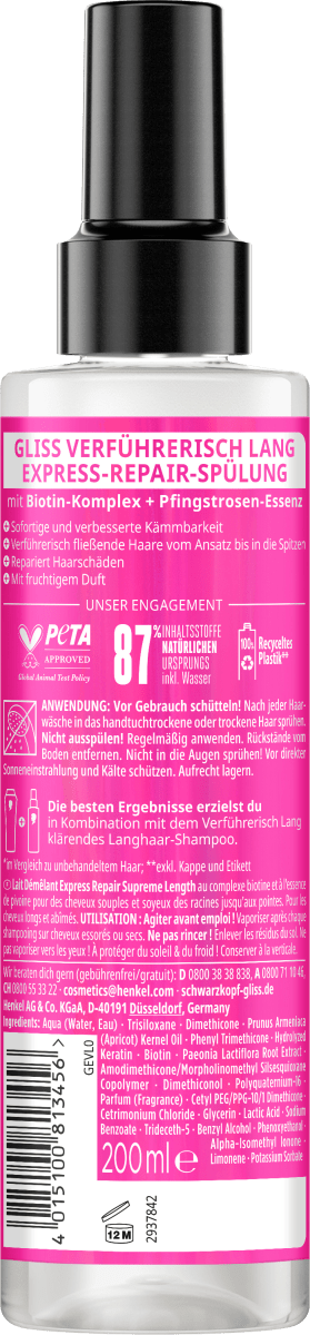 Sprüh-Conditioner Express-Repair Verführerisch Lang, 200 ml