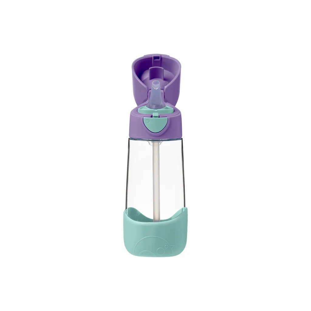 b.box Tritan-Flasche mit Strohhalm 450 ml - Lilac Pop