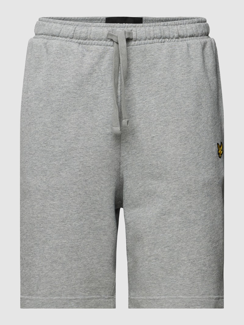 Sweatshorts mit Tunnelzug in mittelgrau meliert