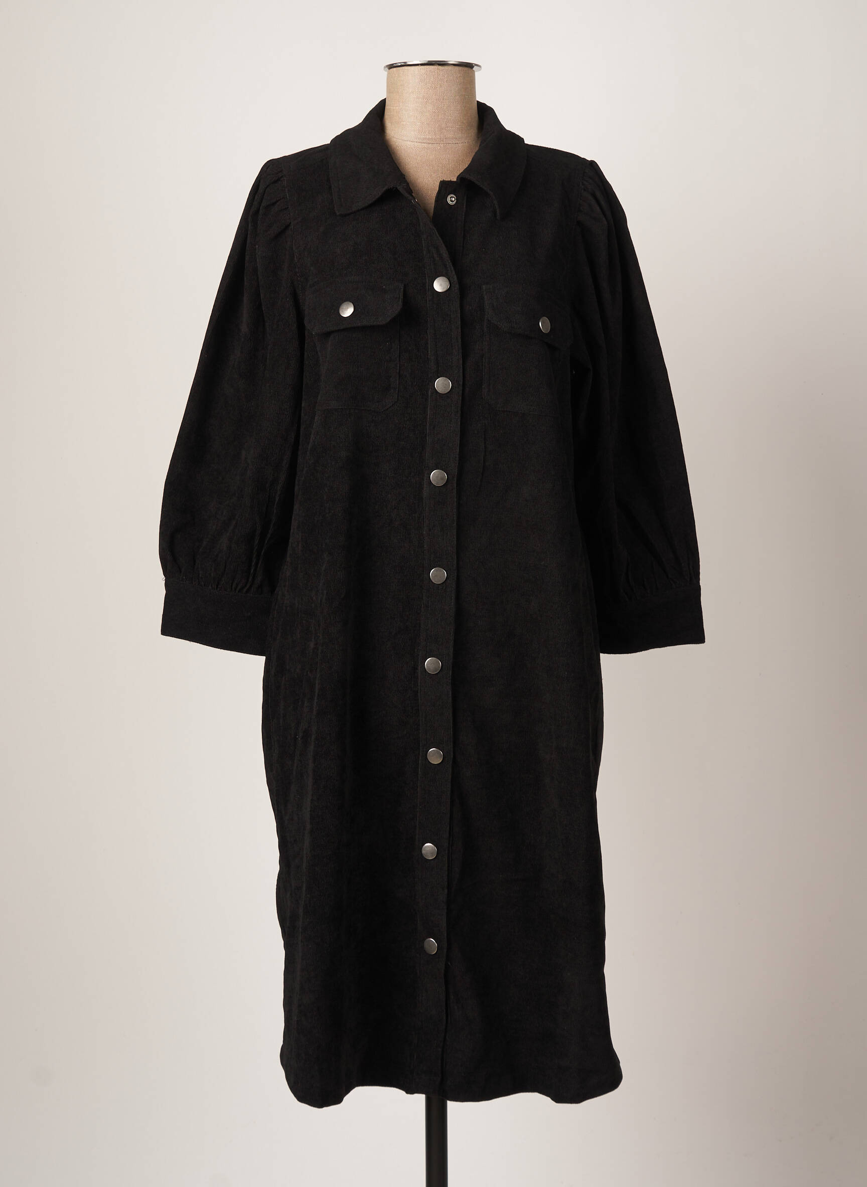 Kaffe Robes Mi Longues Femme couleur noir