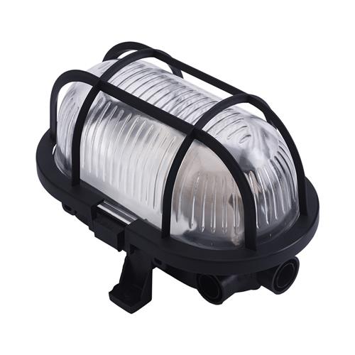 Eurolux 66.023.01 Byggelampe LED Bulleye 60-P - sort - E27 - plastikhus med plastiktrådbur