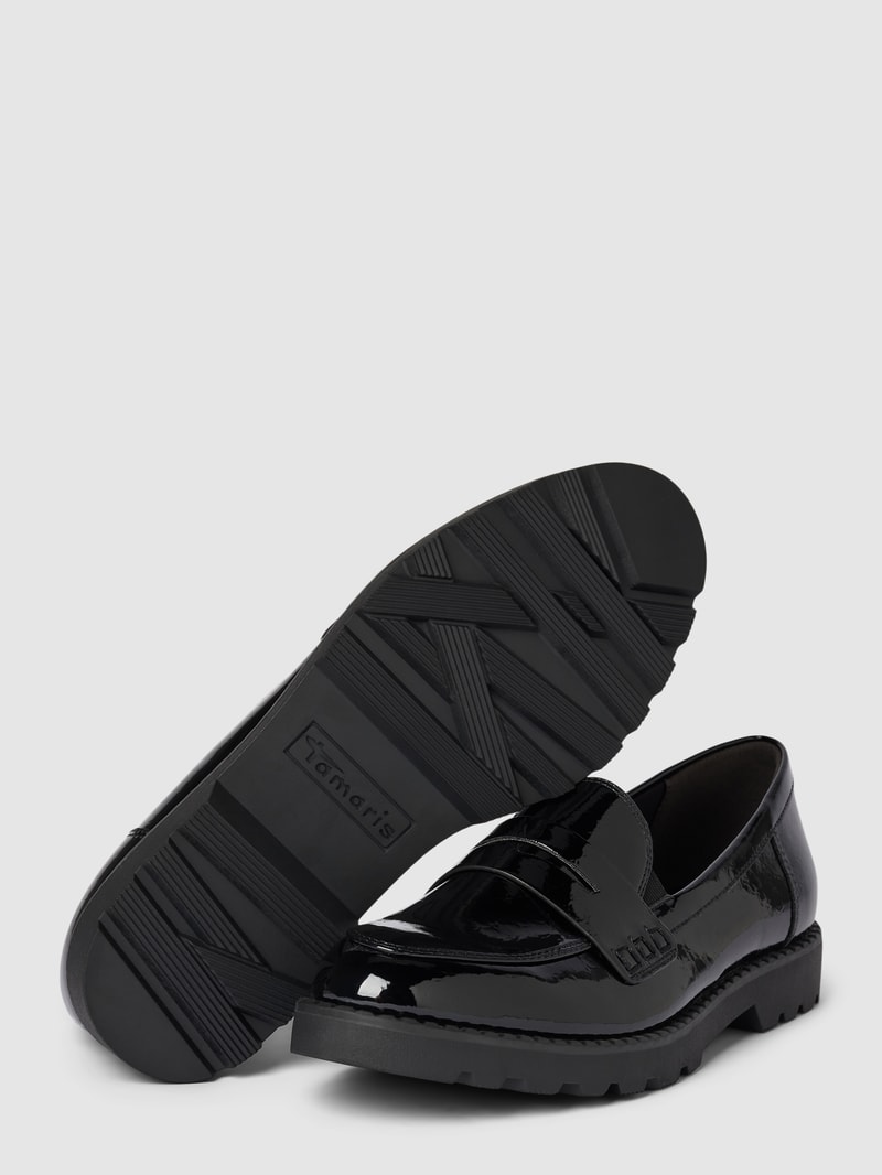 Penny-Loafer mit Schaftbrücke in schwarz