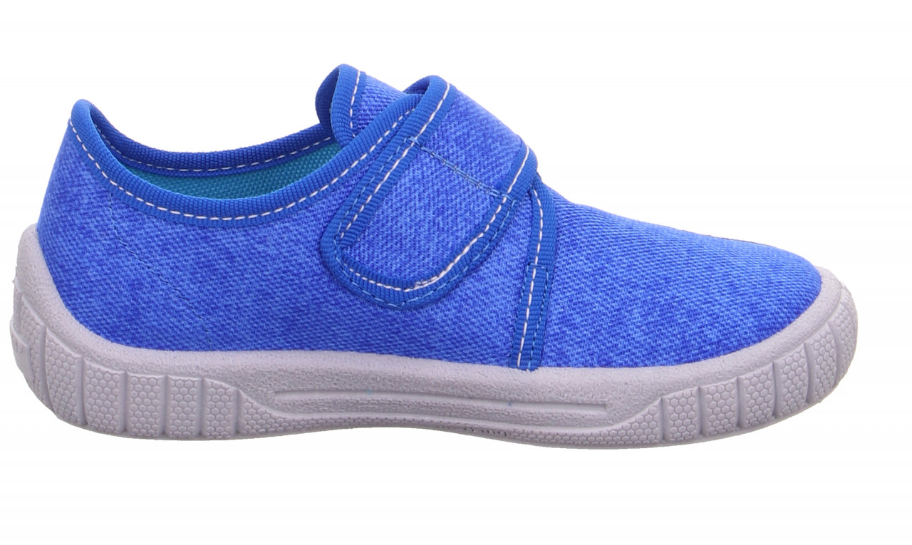 BILL - Blau/Weiss Hausschuh mit Klettverschluss