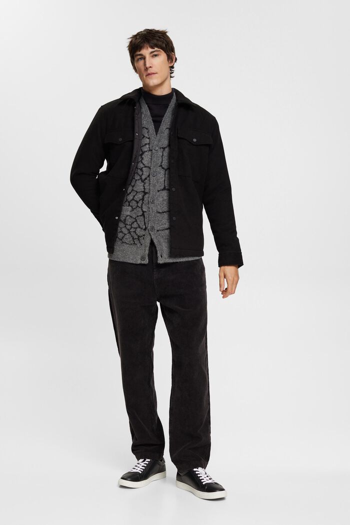 Strickcardigan mit Brushed-Effekt und Muster