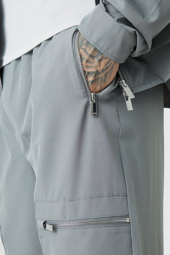 Tall Stretch Utility-Cargohose mit elastischem Bund