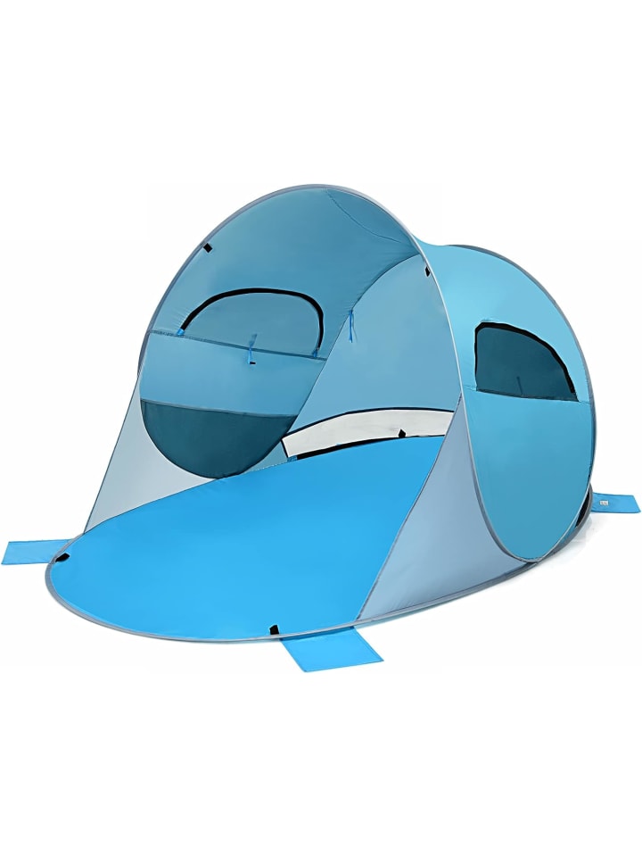 COSTWAY Pop Up Zelt 190T silberbeschichtet UPF50  in Blau günstig kaufen onesize