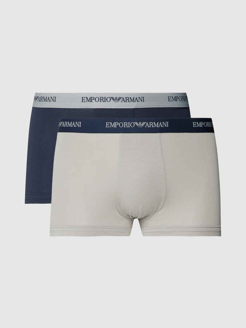 Hipster mit elastischem Logo-Bund in blau