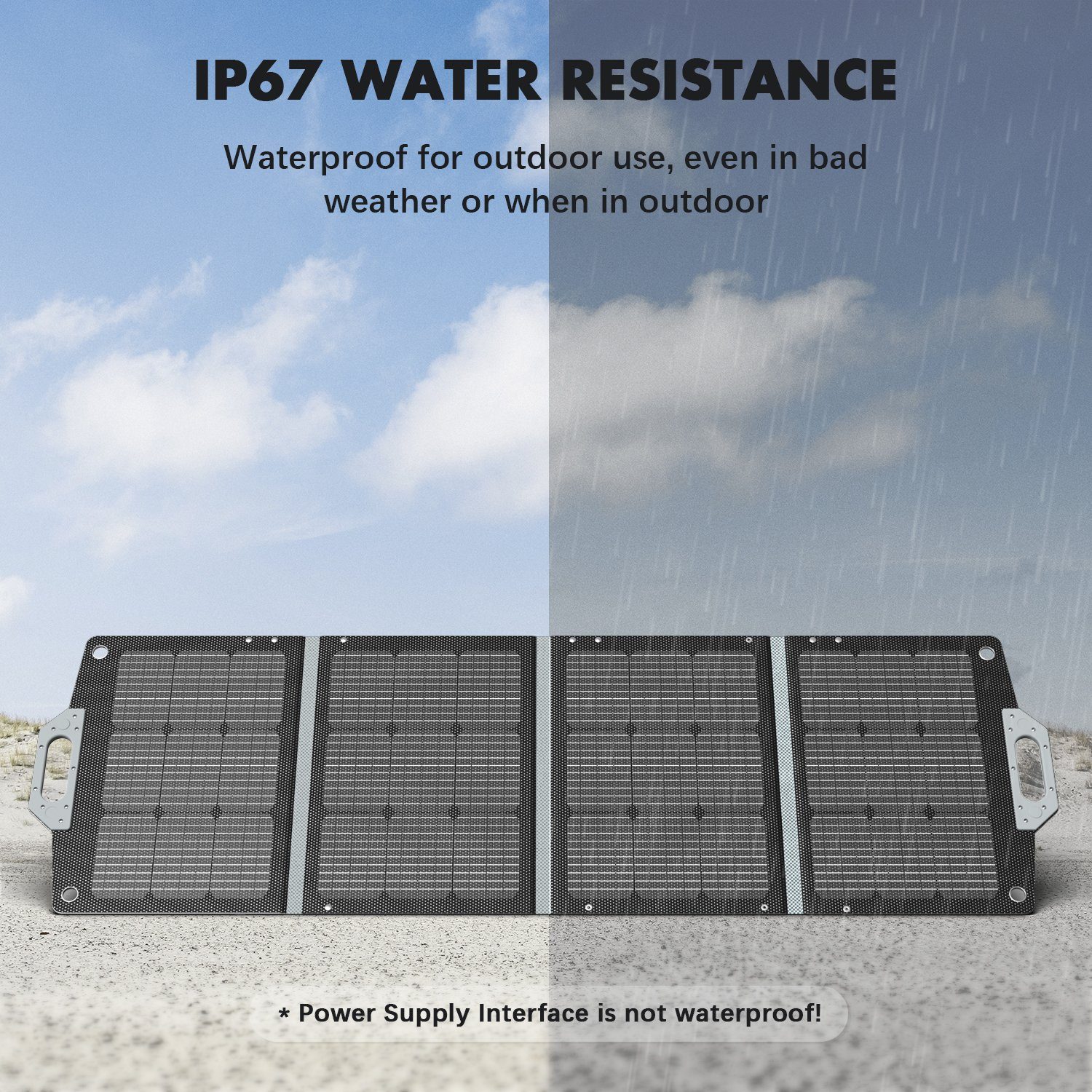 Daskoo Solaranlage Tragbar Solarpanels Faltbar Solarmodul Monokristallin, 240,00 W, mit Laderegler PV Modul Solaranlage für Gärten, Balkone, Dächer