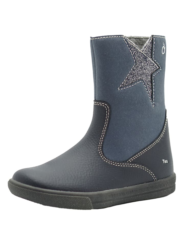 lamino Leder-Boots in Dunkelblau günstig kaufen