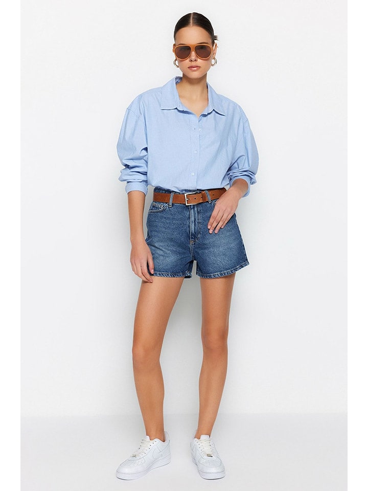 trendyol Jeans-Shorts in Dunkelblau günstig kaufen