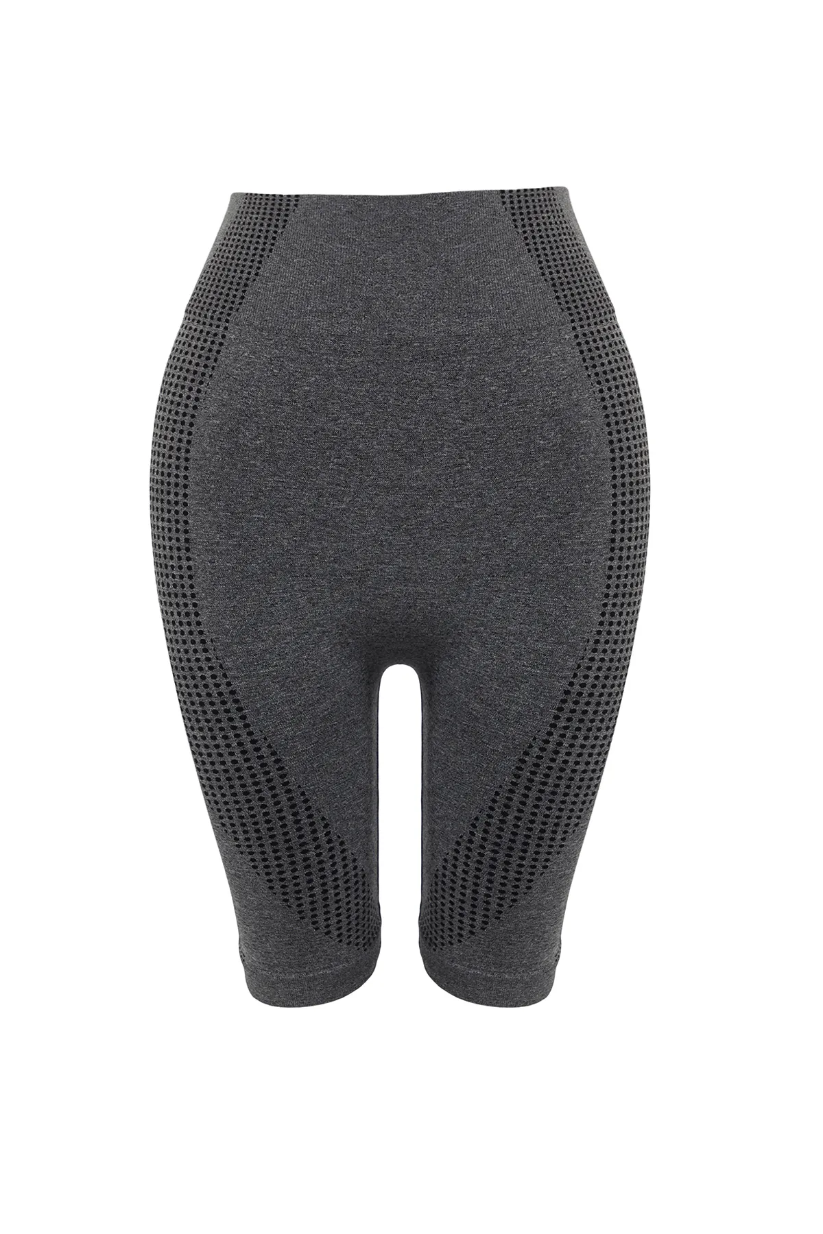 Trendyol Collection  Anthrazit Melange Seamless/Nahtlose Sport Shorts/Kurze Leggings THMSS24TY00009