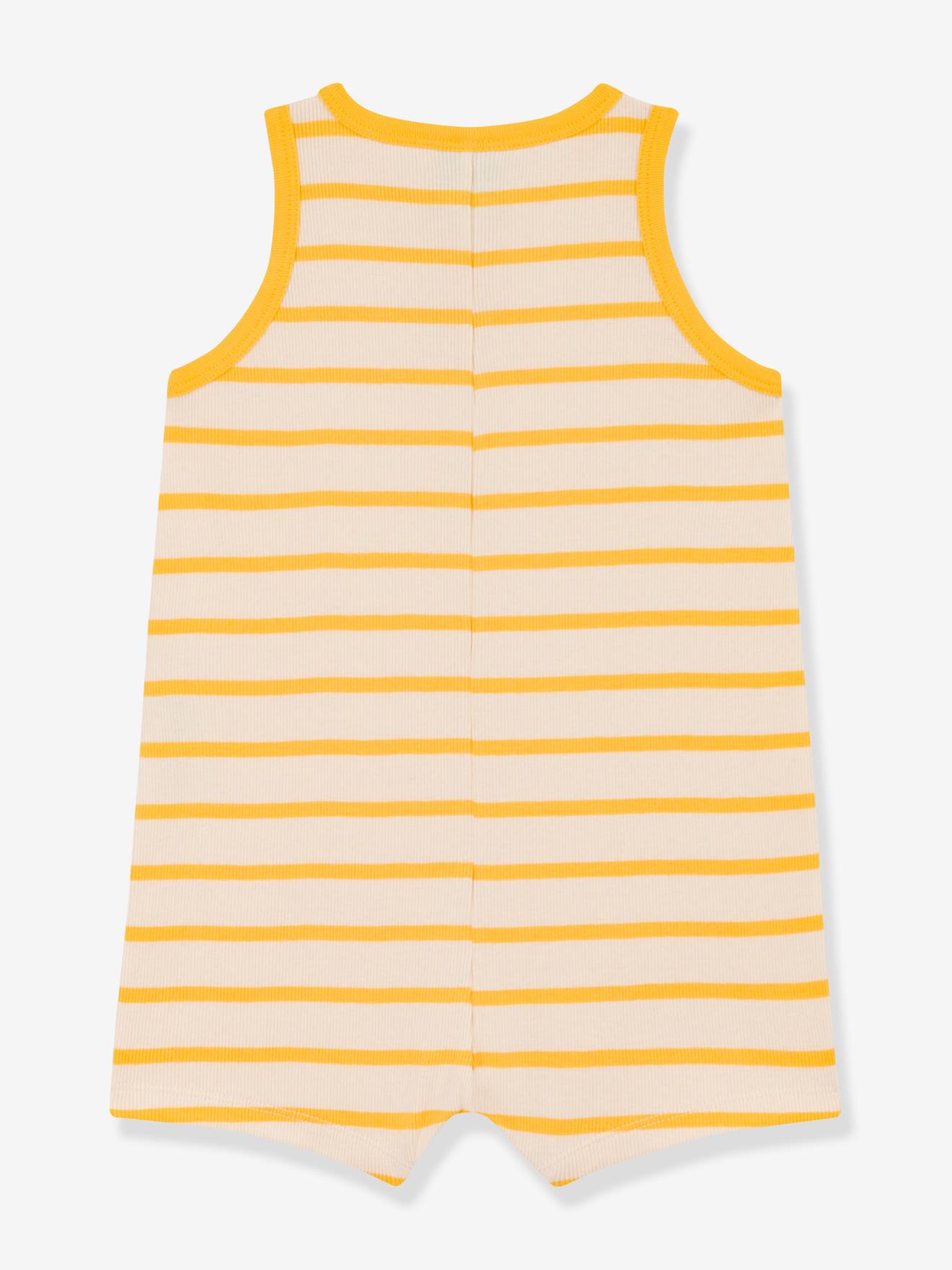 Combinaison courte en coton bio PETIT BATEAU beige