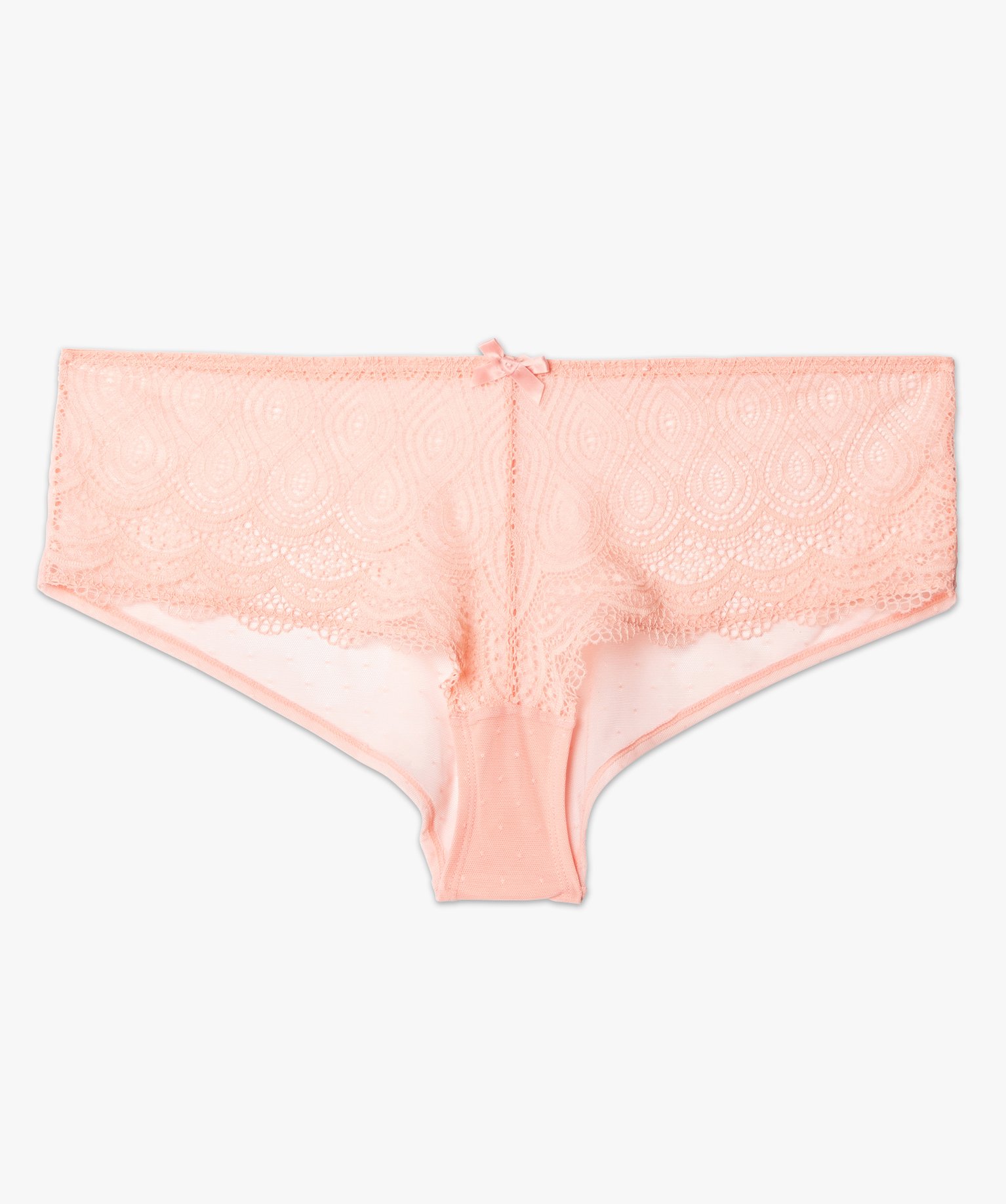 Shorty en dentelle et tulle femme grande taille rose | GEMO