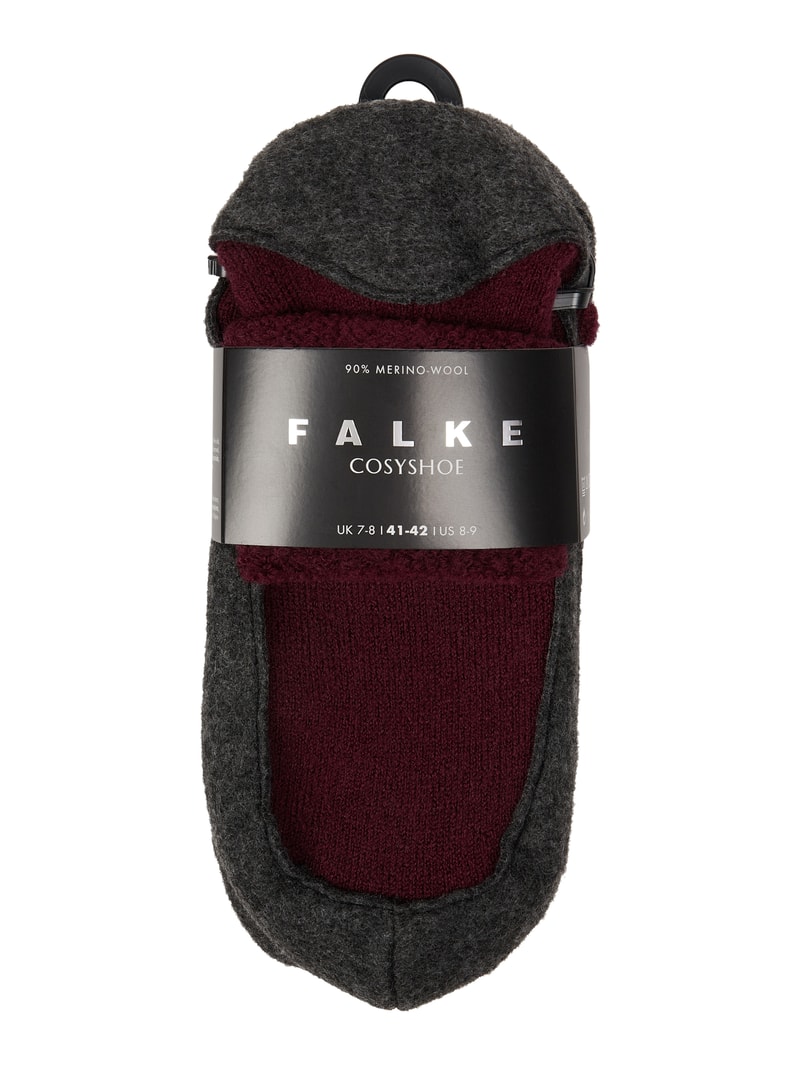 Socken mit elastischem Rippenbündchen Modell 'COSYSHOES' in bordeaux rot