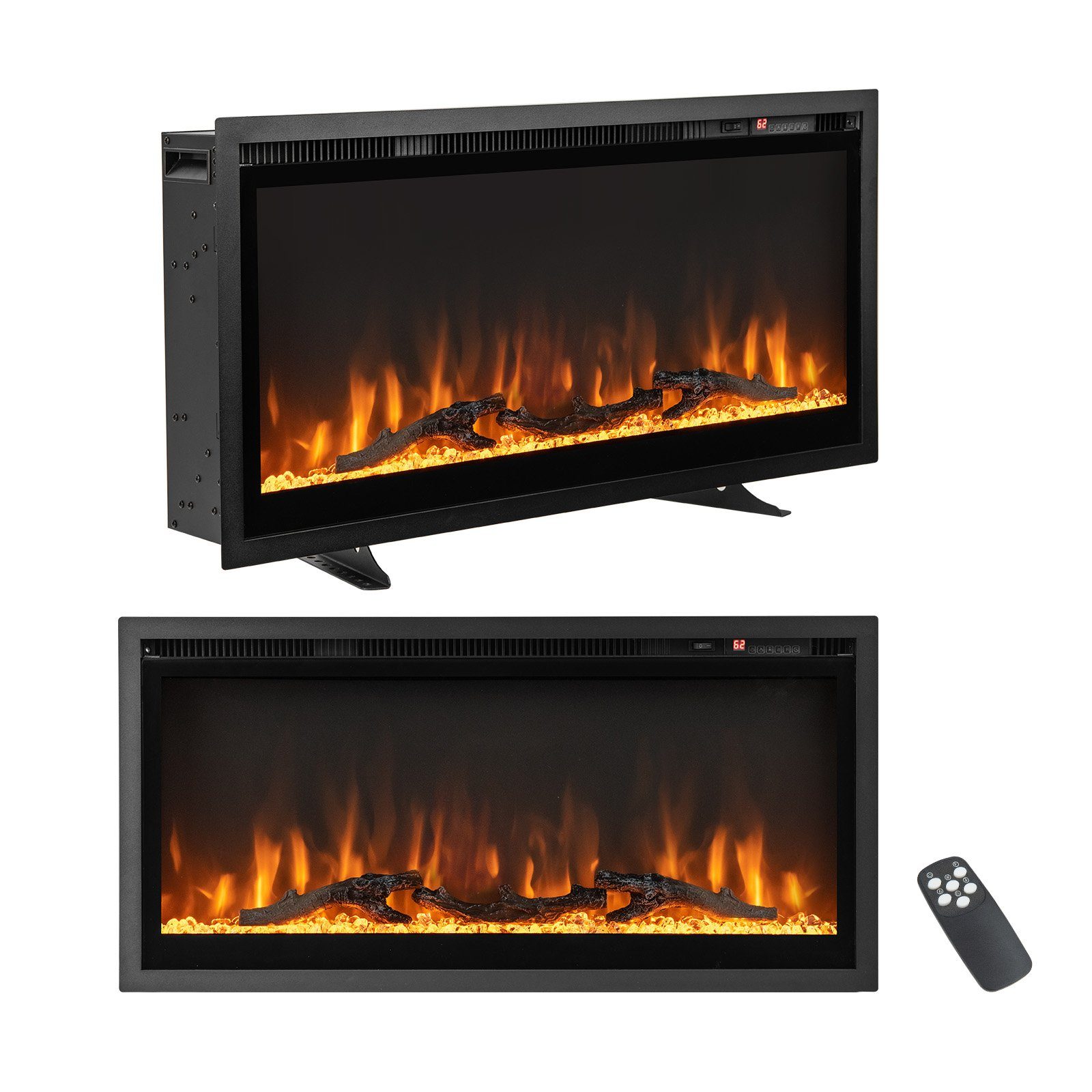 COSTWAY Elektrokamin, 750W/1500W, für 36