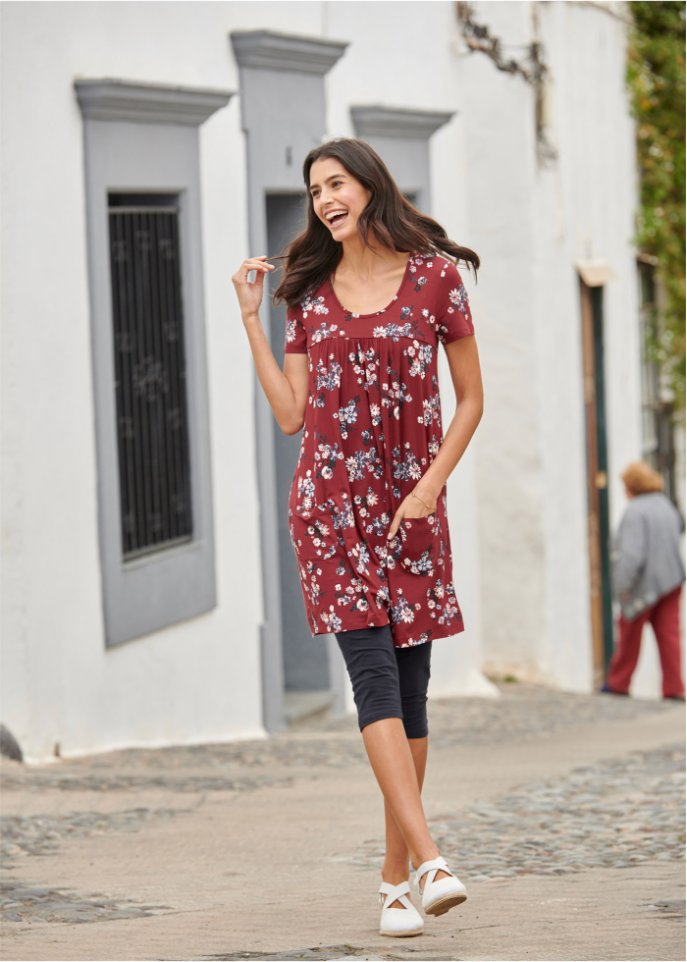 Kurzes Jerseykleid, Kurzarm