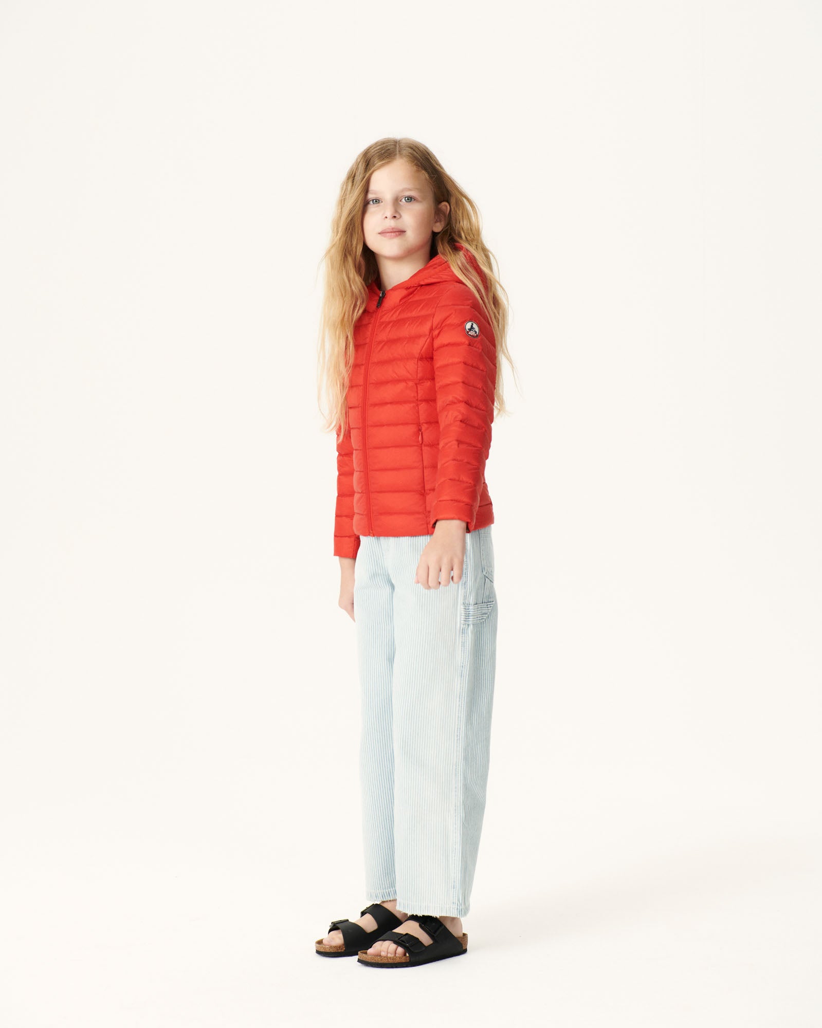 Doudoune légère à capuche enfant Rouge vif Carla