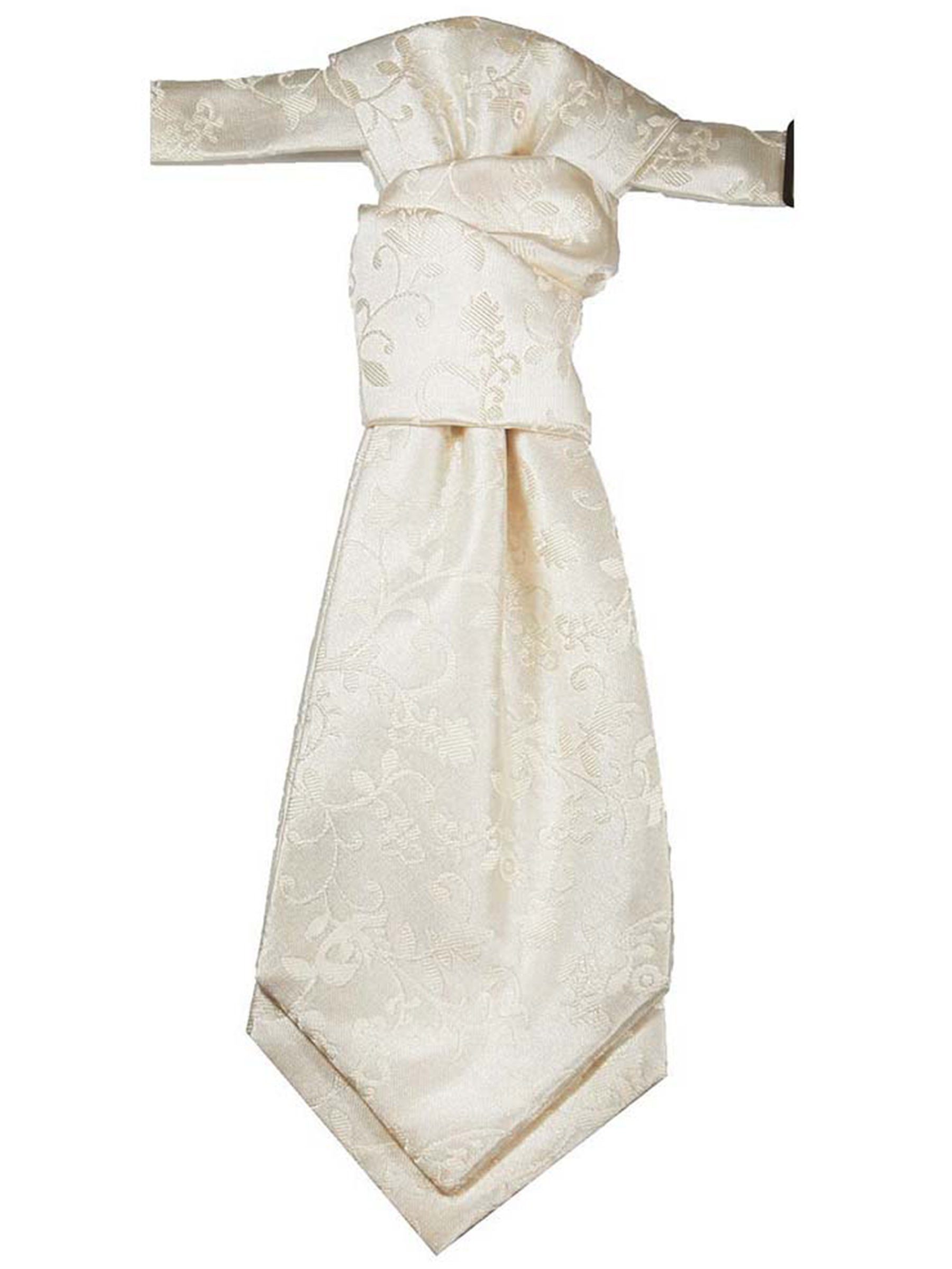 Paul Malone Anzugweste Festliche Kinderweste Jungenweste Kinder Anzug Weste (Set, 3-tlg., mit Weste, Hemd und Plastron) ivory KV41-Plastron