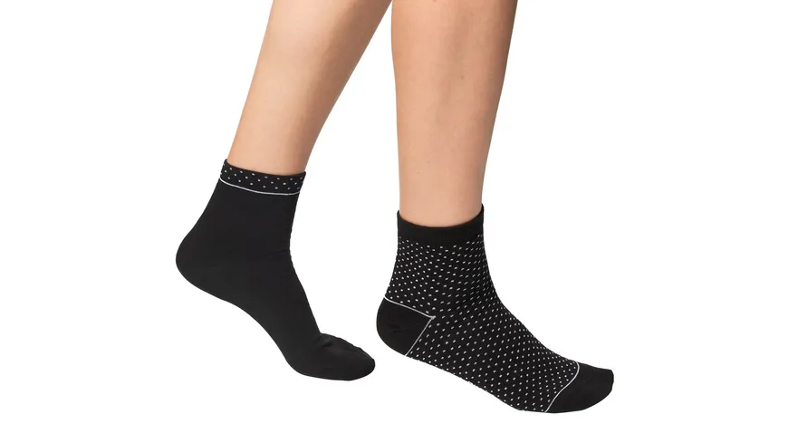 DIM Damen Kurzsocken aus Bio-Baumwolle 2er Pack noir