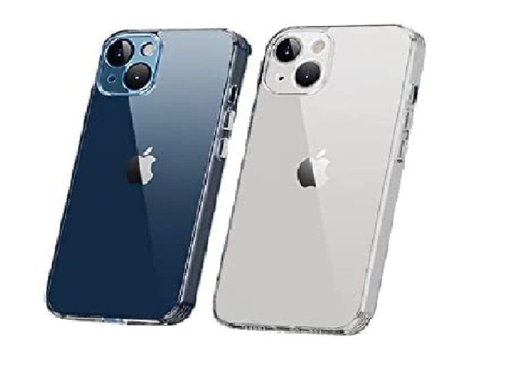 OLi Sichtschutzfolie Transparente Silikon Hülle mit Sichtschutzglas für IPhone 13 Mini, (Spar Set 2in 1, 1-St., Privacy), mit Kamera Schutz 5,4 Zoll, Stoßfeste TPU Silikon & Displayschutz