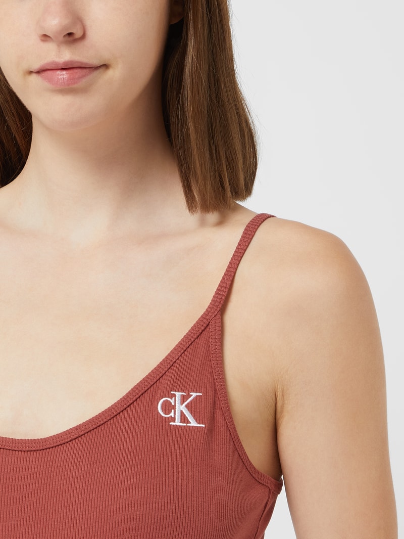 Body mit Logo-Print  in terrakotta
