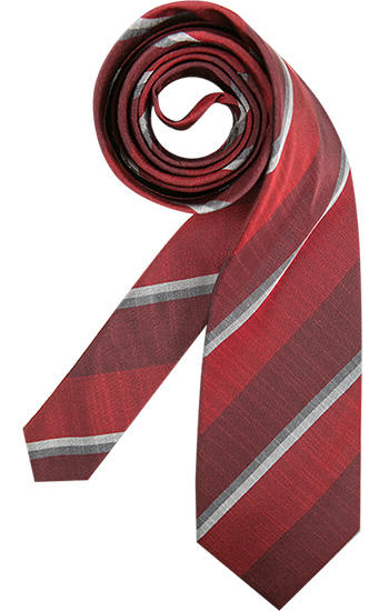 CERRUTI 1881, Krawatte, Seide, rot-grau gestreift
