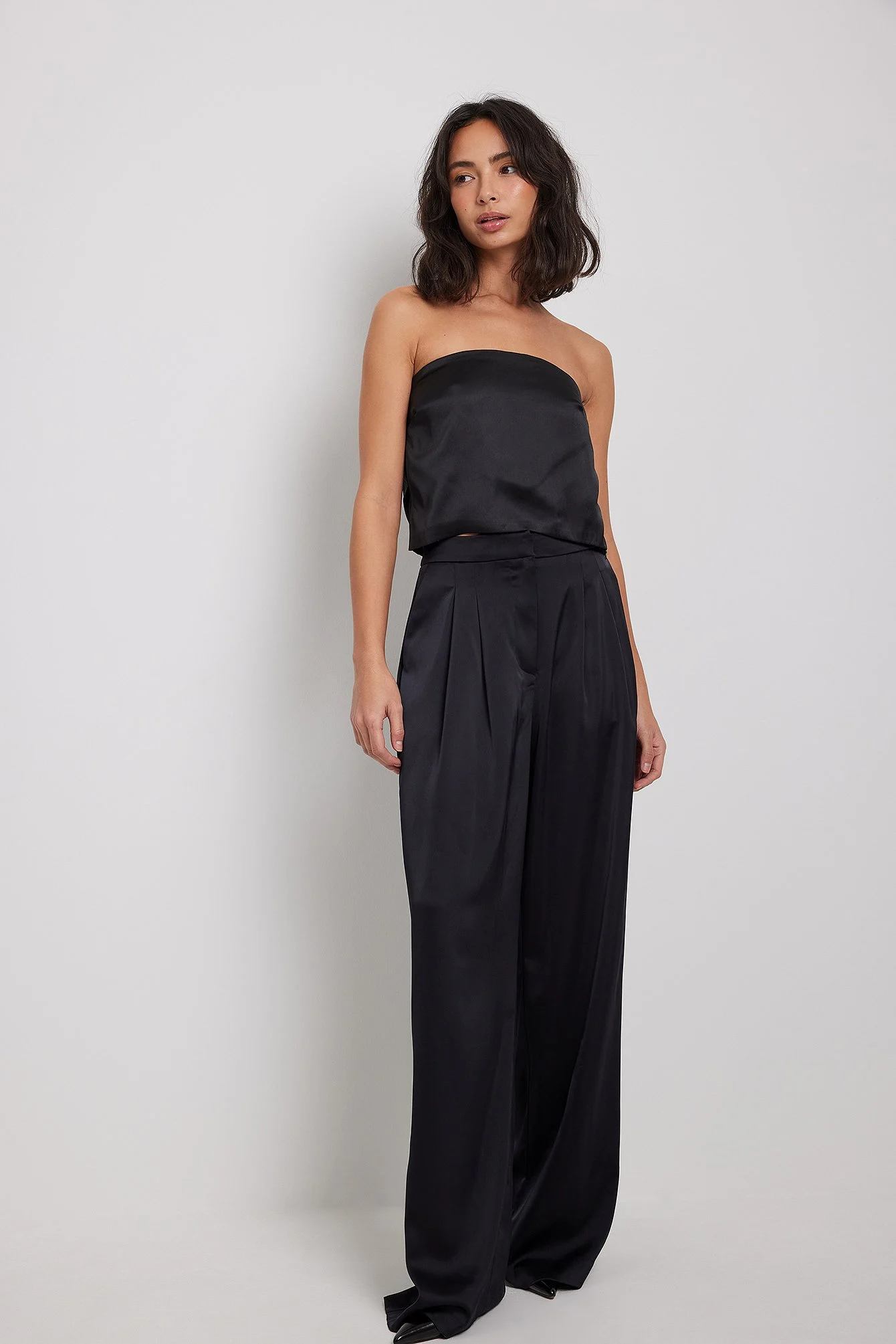 Bandeau-Top aus Satin