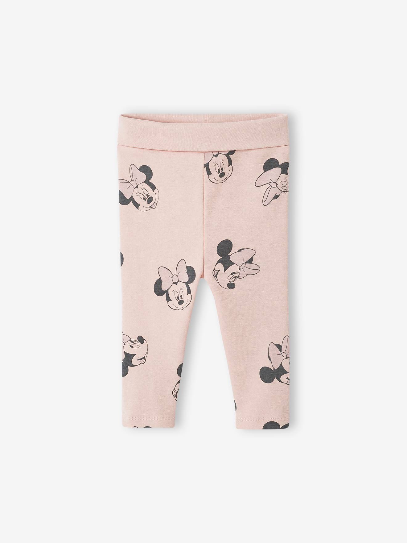 Ensemble bébé fille body + pantalon + bonnet DS® Minnie blanc/rose poudré